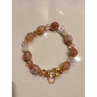 DIY Sakura Agate bracelet