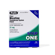 Rugby Clear Nicotine Patches - Transdermal System Patch - Smoking or Vaping Quitting Aid - Step 1-21