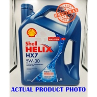 S2U Engine Oil Shell Helix HX7 5W-30 SN PLUS SN Semi Synthetic 4Liter Toyota Honda Nissan Proton Min