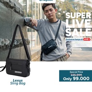 Code H93V Super Live Men's Sling Bag LEXUS Multifunctional Sling Bag 3 in 1 USB Connector Clutch Bag
