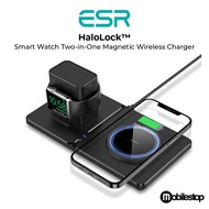 ESR Halolock iOS Smart Watch Two-in-One magnetic wireless charger - Black