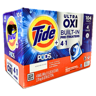 汰漬 - 104pcs Tide 汰漬 原箱4包裝 Tide pods 4合1配方強力洗衣球 (平行進口)