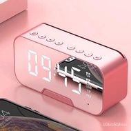 Ala Clock LED Digital Clock Bluetooth Speaker With Radio LED Mirror Wireless Subwoofer Mic Player Table Clock