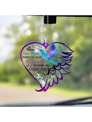 1 Pieza Colgante De Corazón Con Ala De Ángel Y Pájaro Para Espejo Retrovisor De Coche, Accesorio De Mochila, Etiqueta De Regalo, Decoración De Hogar