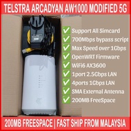 Telstra Arcadyan AW1000 5G WiFi6 CPE Router Modified Unlimited Hotspot Mod Modem
