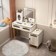 DE.โต๊ะเครื่องแป้ง แต่งหน้ากระจกLED สไตล์เกาหลี เก็บของได้เยอะ ปลีก/ส่ง Double E Shop E48