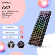 Onikuma G67 Mechanical Gaming Keyboard 67-Key RGB Wired Hot-Swappable Mechanical