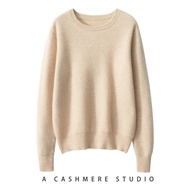 Round Neck Cashmere Sweater Women 100% Pure Cashmere Sweater Autumn Winter Ingot Needle Sweater Knit