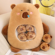 Six Balls Capybara Bag Cartoon Newt Animal Squishy Mini Dolls Plush Pillow Office Nap Food Snack Plu