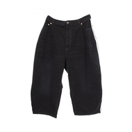 BALENCIAGA adidas 寬鬆牛仔褲側條紋牛仔褲 #XL 724778 棉黑色