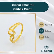 Cincin Emas 916 Ombak Rindu I 916 Gold Ring Ombak Rindu