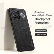 Leather Case for Poco F9 Ultra F9 Pro 5G F9Ultra F9Pro Casing Luxury Ultrathin Wood Grain Shockproof