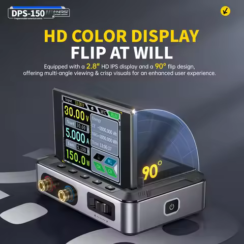 FNIRSI DPS-150 Portable DC Power Supply 150W 30V 5A Adjustable Bench Power Source with Type-C PD Inp