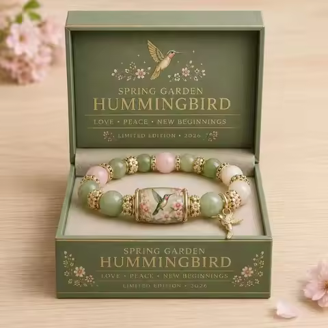 Crystal Spring Garden Crystal Jewelry Hummingbird Beaded Bracelet Spring Garden Crystal Jewelry for 