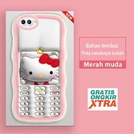 Jinouwe OPPO NEO 9 A3S A5 A7 A5S A9 2020 A12 A12S A12E Casing Handphone Pattern hello kitty calculat