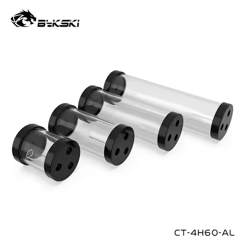 Bykski Computer Water Cooling Cylindrical Tube Reservoir,Water Tank For Gamer PC Case Loop Build,CT-