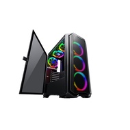 INVASION H2 MESH TG ATX CHASSIS with 4 Aurora RGB FAN (upgrade with Hub Fan)