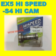 EX5 RACING CAM SHAFT HI SPEED S4 HI CAM EX5 HISPEED RACING CAM SHAFT S4 HI CAM EX5 HP DREAM WAVE 100