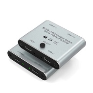 Suis KVM USB C KVM 8K Dwi Arah，8K@60Hz 4K@144Hz Pemindahan Video+100W Pengecasan+10Gbps Data, dengan