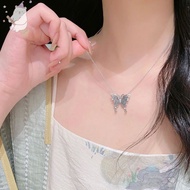 【E.five】 Ice Transparent Butterfly Necklace Female Niche Design Sense Clavicle Chain E