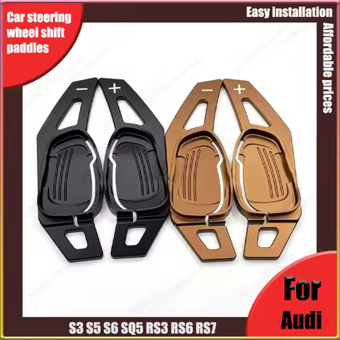 Suitable for Audi S3 S5 S6 SQ5 RS3 RS6 RS7 steering wheel shift paddle interior modification gold