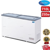 Snow  LY750GL Glass Top Freezer Sliding Glass Door |Ice Cream Freezer| Aiskrim |Frozen (710L)