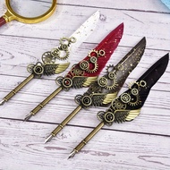 European retro mechanical punk style Harry Potter quill pen set with gothic replacement nibs and ink