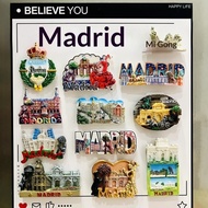 【Shipment within 24 hours‌】 Magnet Peti Sejuk Hadiah Cenderamata Pelancongan Kreatif Madrid Sepanyol