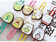 San-X SUMIKKO GURASHI Cute animal Paper Clips Stationery Metal Clear Binder Clips Photos Tickets Notes Letter Classmates friends birthday stationery gifts