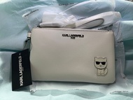 Karl Lagerfeld 老佛爺白色貓咪銀包