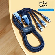 Dây Sạc Dữ Liệu 3 Trong 1 Super Fast Charge 100W Tương Thích Với Huawei Type-C Apple Android Điện Th