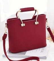 Korean Style Women Top-handle Bag Faux Leather Handbag