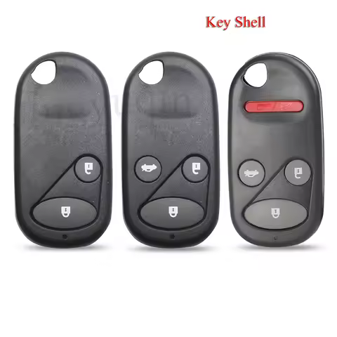 jingyuqin Car Key Shell For Honda Civic CRV S2000 Accord Jazz Fit Odyssey 2/3/4Buttons Keyless Remot