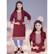 KIDS STRAIGHT CUT RAYON KURTI #kidskurti