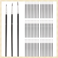 (SJAV) 60pcs Detail Paint Brushes Fine Tip Paint Brush with 3 Sizes 0 00 000 Mini Tiny Miniature Fin