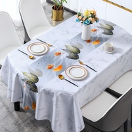 ผ้าปูโต๊ะทรงวงรีผ้าปูโต๊ะอาหาร PVC แบบไม่ต้องซักกันน้ำกันน้ำมันกันร้อนกันลวกผ้าปูโต๊ะน้ำชาผ้าปูโต๊ะสี่เหลี่ยมผืนผ้า INS