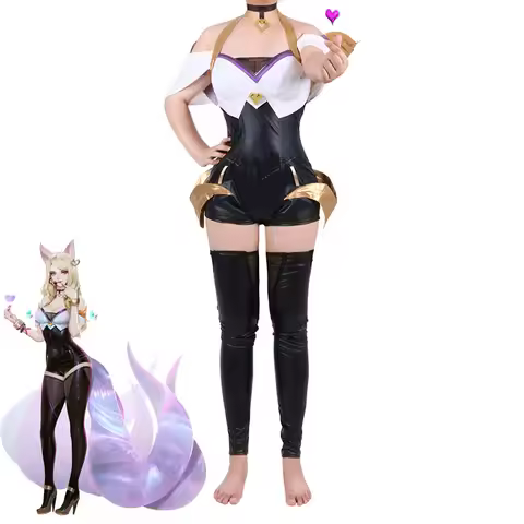 LOL KDA Ahri Cosplay Costume Halloween Costume Game Cosplay Outfit KDA Group Women Girls Dress Quali