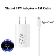 Xiaomi ใหม่67W ที่ชาร์จ Gan อะแดปเตอร์ชาร์จเร็วสุดๆกับสายเคเบิ้ล6A C ถึง C ชุด QC4.0ที่ชาร์จน้ำหนักเ