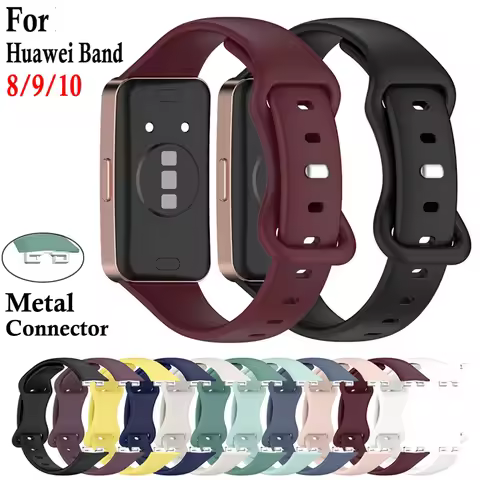 Soft Silicone Strap For Huawei Band 8 9 10 Accessories Smart Watch Replacement Bracelet For Huawei B