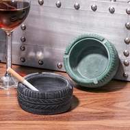 xfcbfRetro Tire Shape Ashtray Ash Tray Holder Resin Ashtray Cigarette Smoking Ash Tray for Living Room Home Decorations