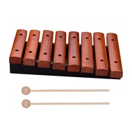 Musical Instrument 8 Notes Wood Xylophone Includes 2 Wooden Mallets for Children Kids Educational Mu