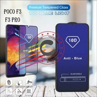 Tempered Glass Anti Blue Light Full 10D 99D XIAOMI poco F3 F3PRO F4 F4GT GT PRO pro screen guard