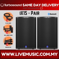 Turbosound iX15 2-Way 15" Powered Loudspeaker w/Wireless Mic, Speaker Stand And Cable - Each/Pair ( 