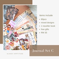 Journal Kit Set Beginner Gift Set for Journal Ready Stock JOURNAL STARTER KIT SET 80+ items