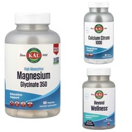 KAL, Magnesium Glycinate 350, Calcium Citrate 1000, Beyond Wellness