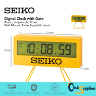 Seiko Digital Clock With Alarm with Countdown Timer for Table Top or Wall Mount Backlight With Date and Time QHL083Y With Warranty Original Seiko