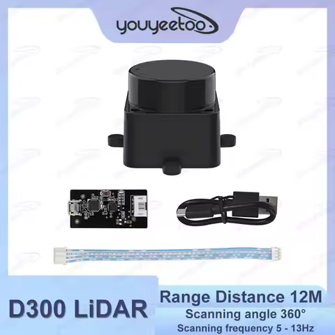 D300 DTOF LiDAR LD19P laser Radar Lidar Scanner 360° Ranging frequency 4500Hz Resistance TOF Flight 