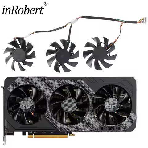 New Video Card Cooling Fans Replacement For ASUS Radeon RX 5700 XT 8GB TUF X3 OC 1660 Ti SUPER 1660 
