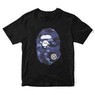 S-5XL Bathing Ape T-shirt New BAPEe Shark Camouflage Printed Graphic Tee Unisex Cotton Baju T Shirt 