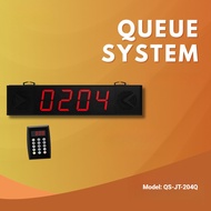 Wireless Queue Calling System 4-Digital Display QMS Queue System English & Ding Dong Version LED Num